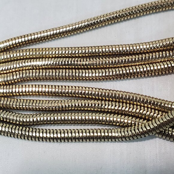 Cache gold snake chain 8 strand bracelet - Picture 4 of 8